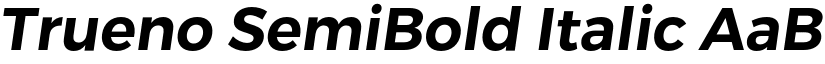 Trueno SemiBold Italic font