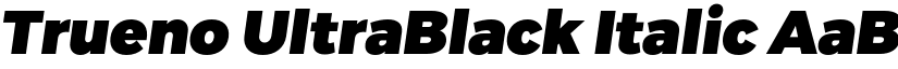 Trueno UltraBlack Italic font