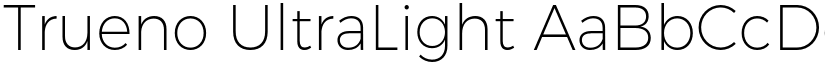 Trueno UltraLight font