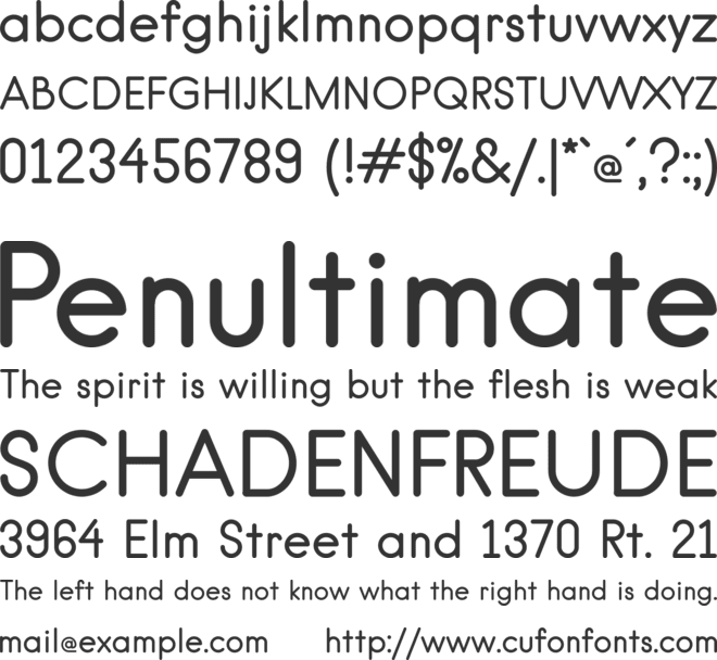 Hanken font preview