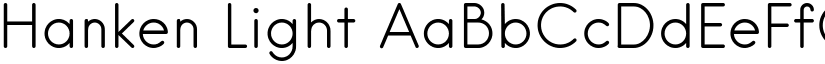 Hanken Light font