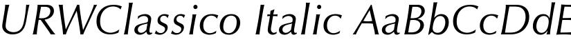 URWClassico Italic font