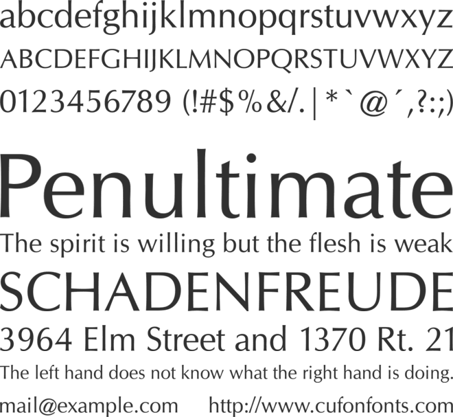 URWClassico font preview