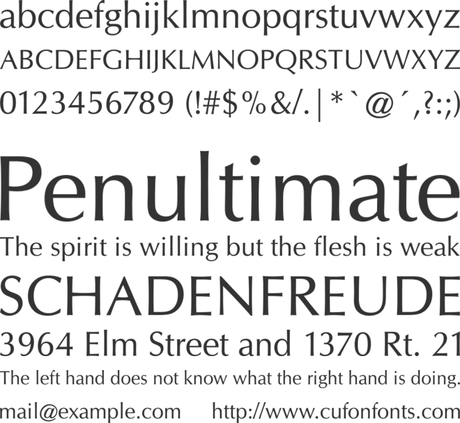 URWClassico font preview