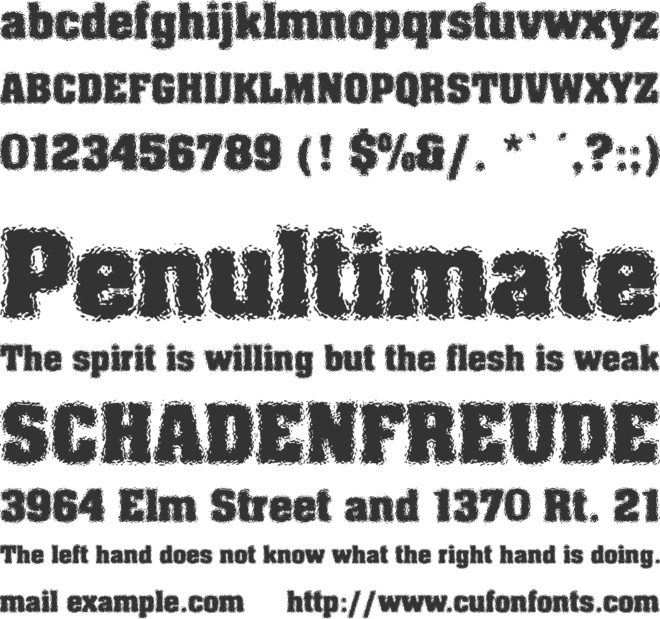 Mister Belvedere font preview