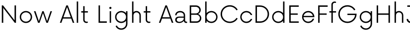 Now Alt Light font