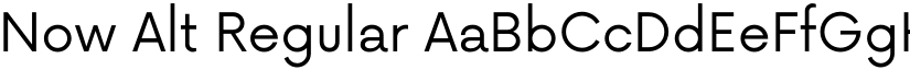 Now Alt Regular font