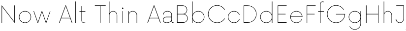 Now Alt Thin font