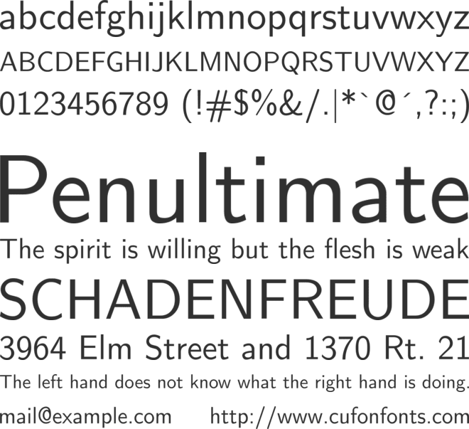 CMU Sans Serif font preview