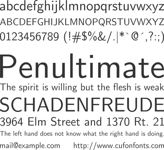 CMU Sans Serif font preview