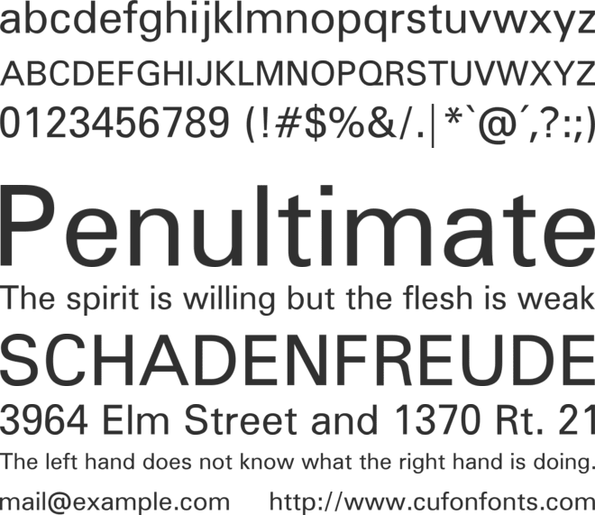 FreeUniversal font preview