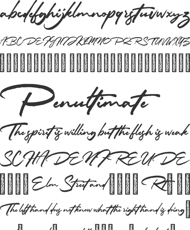 Rathiak font preview