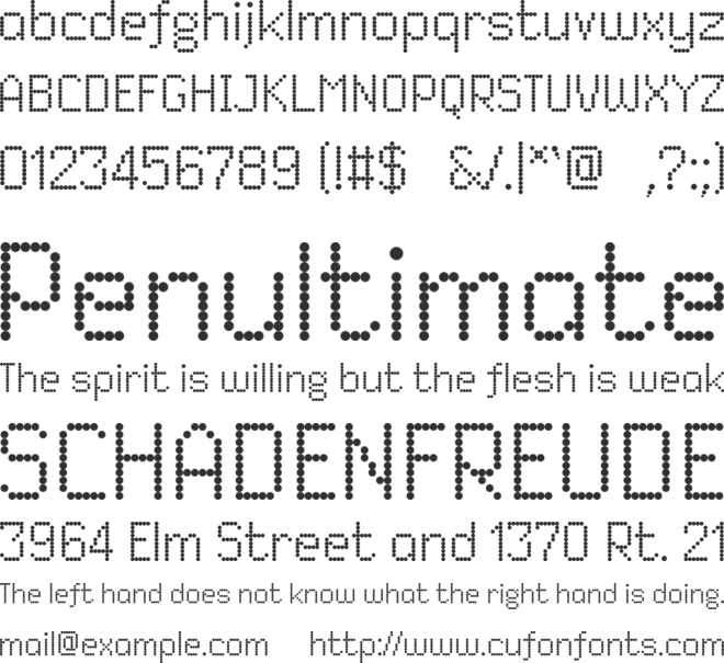 Dited font preview