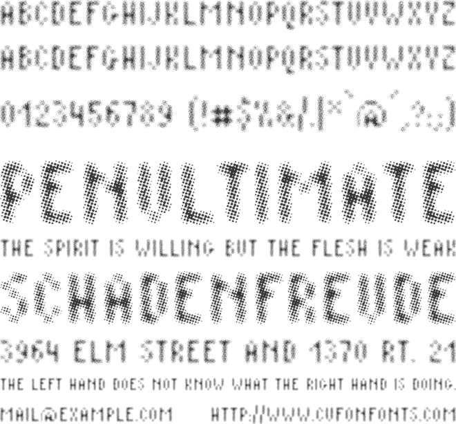 Plaq 108 font preview