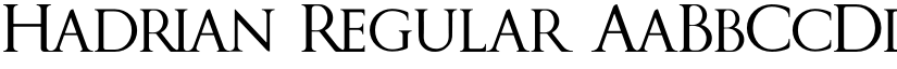 Hadrian Regular font