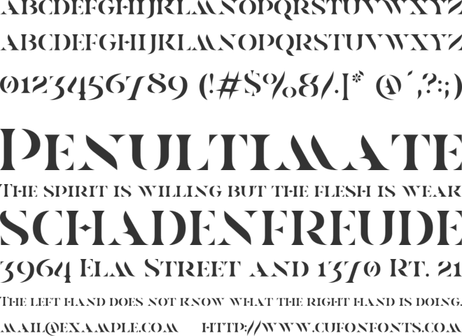 Casa font preview