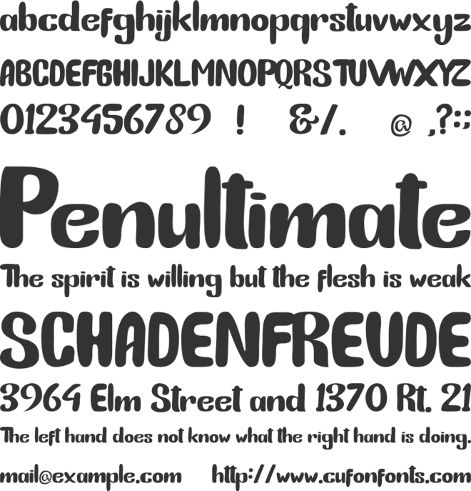 Bunny Funny font preview