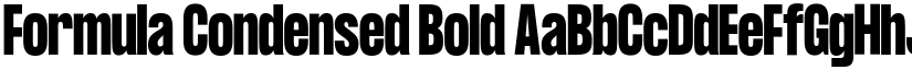 Formula Condensed Bold font