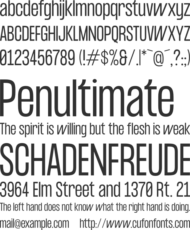 Formula Condensed font preview