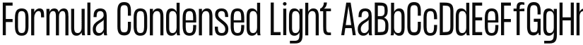 Formula Condensed Light font