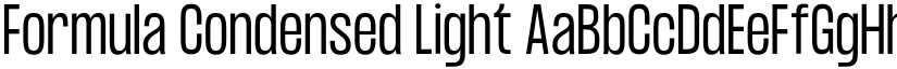 Formula Condensed Light font