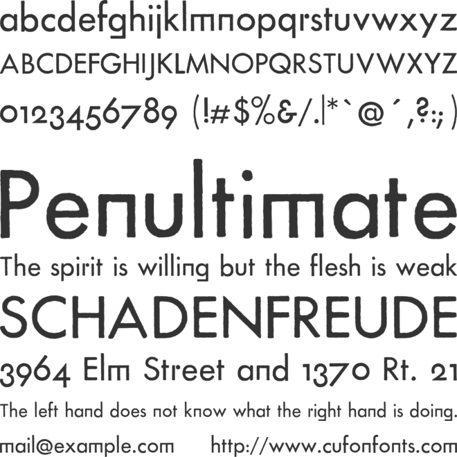 FuturaRenner font preview