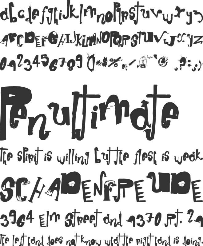 Death Friends font preview