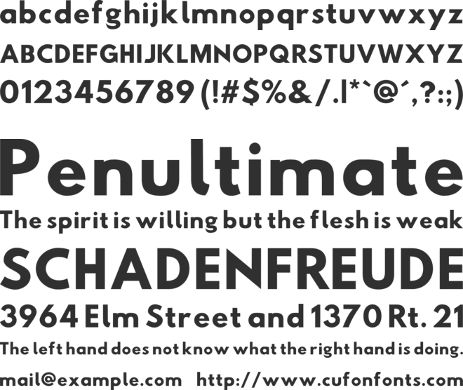 Hussar font preview