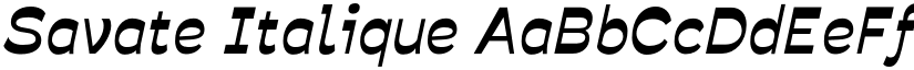 Savate Italique font