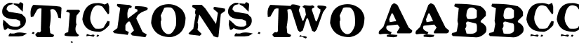 Stickons Two font