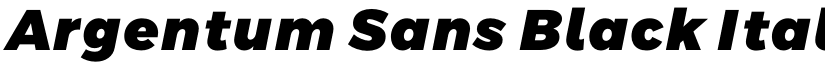 Argentum Sans Black Italic font