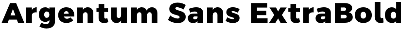 Argentum Sans ExtraBold font