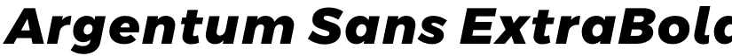 Argentum Sans ExtraBold Italic font