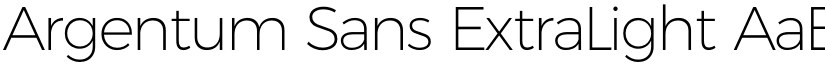 Argentum Sans ExtraLight font