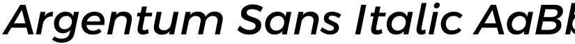 Argentum Sans Italic font
