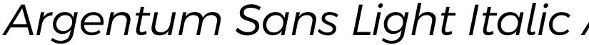 Argentum Sans Light Italic font