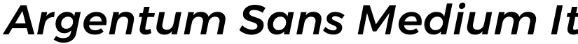 Argentum Sans Medium Italic font