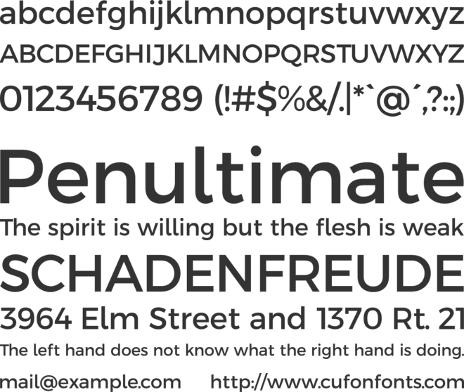 Argentum Sans font preview
