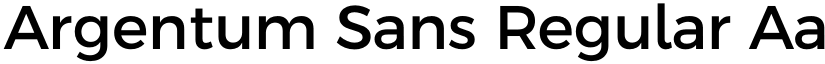 Argentum Sans Regular font