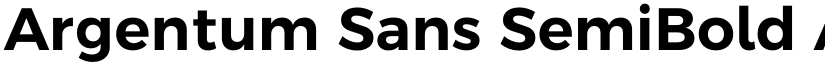 Argentum Sans SemiBold font