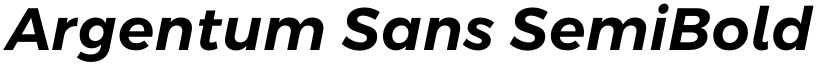 Argentum Sans SemiBold Italic font