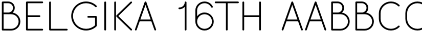 Belgika 16th font