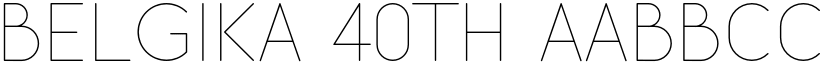 Belgika 40th font