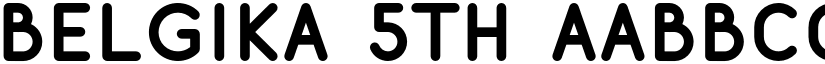 Belgika 5th font