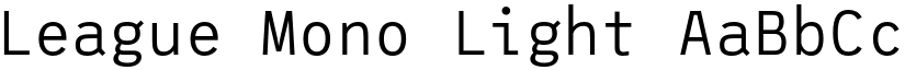 League Mono Light font