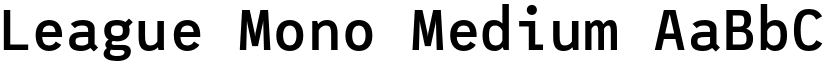 League Mono Medium font
