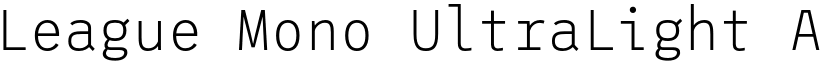 League Mono UltraLight font