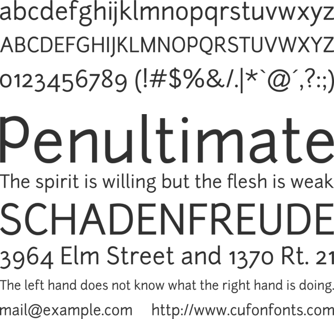 Junction font preview