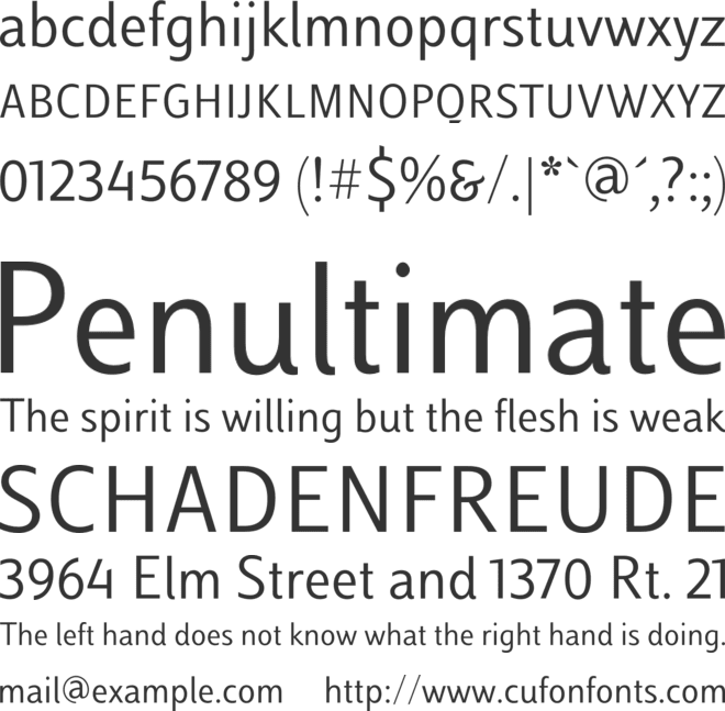 Luiss Sans font preview