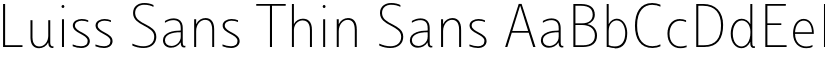 Luiss Sans Thin Sans font